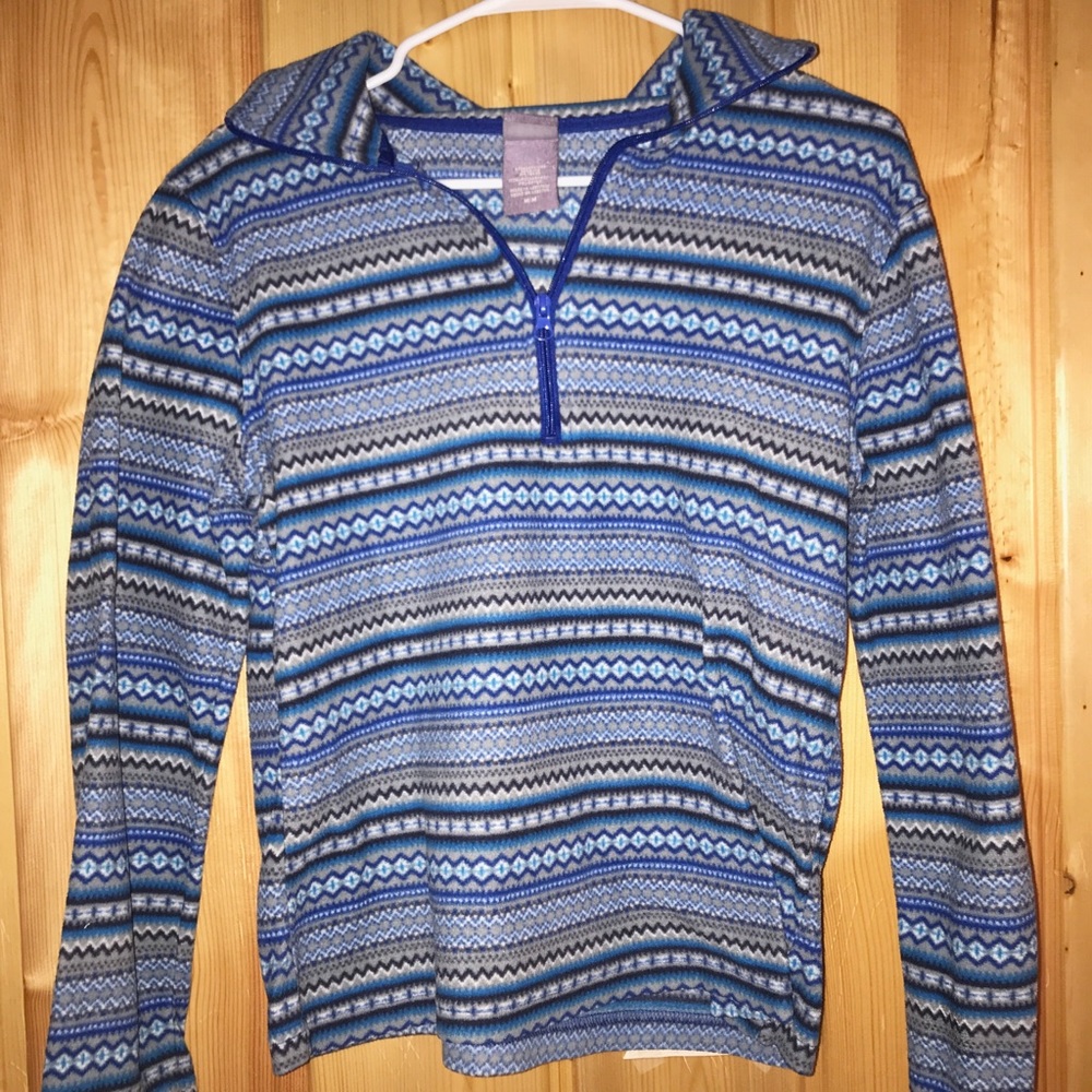 Blue fleece sweater